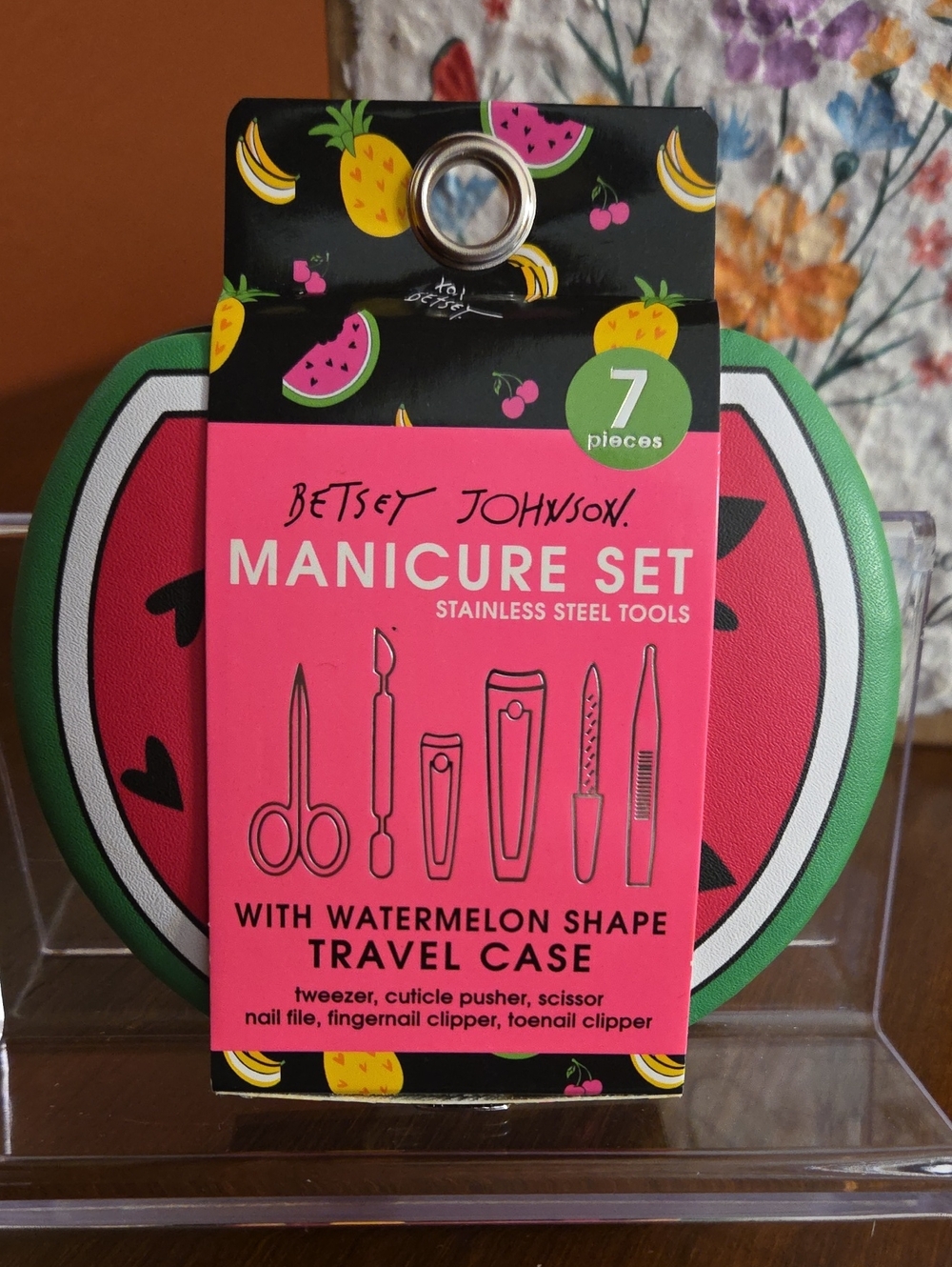 Betsey Johnson Watermelon 7-Piece Manicure Set NWOT
